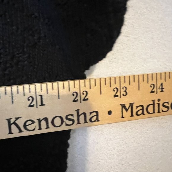 Womens Sweater Vintage TOPPY Cap Sleeve Black Cable Knit USA NEW Size Medium - Picture 5 of 10